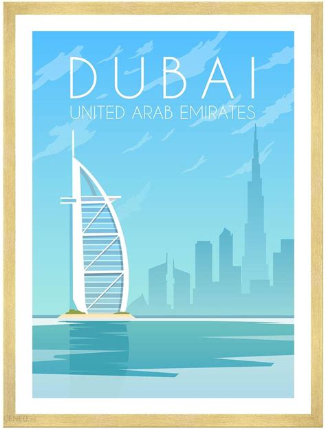 Mpink Plakat Miasta Dubaj X Cm Ramka Z Ota Opinie I