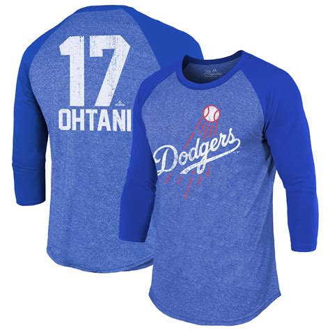 Mens Los Angeles Dodgers Shohei Ohtani Majestic Threads Royal Tri