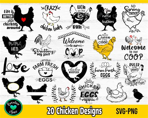 Chicken Svg Bundle Farm Svg Kitchen Svg Rooster Svg Chickens Svg My