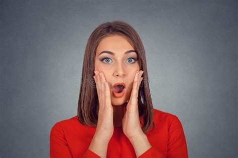 Shocked Surprised Stunned Woman Stock Image Image Of Emotion Girl