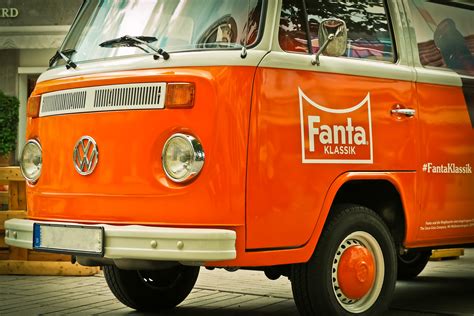 Free Images Vintage Retro Van Old Orange Auto Vw Bus