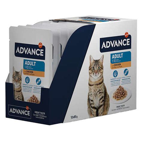 Advance Adult Chicken Tavuk Etli Kedi Yaş Maması 85 Gr x 12 Adet Kedi