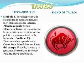 Tauro Signo Del Zodiaco PPT