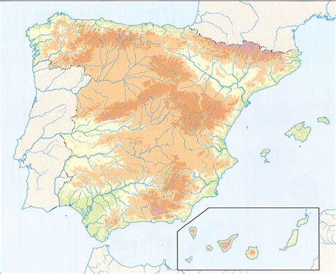 Mapa Físico De España Profesorpaco