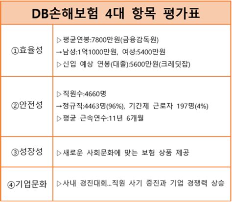 직장 돋보기 분석 Db손해보험 남성평균 연봉 1억 1000만원인 종합손해보험회사 김정남 대표의 원팀 혁신 주목