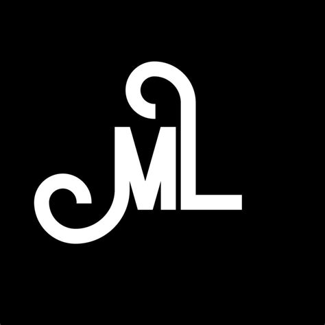 ML Letter Logo Design. Initial letters ML logo icon. Abstract letter ML ...