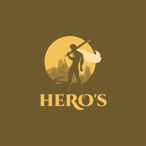 Premium Vector | Hero logo design concept