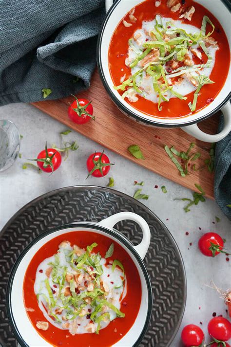 Cremige Tomatensuppe Mit Kokosmilch Und Reis Herztopf