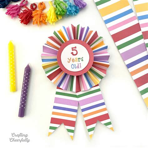 DIY Birthday Award Ribbon! - Crafting Cheerfully