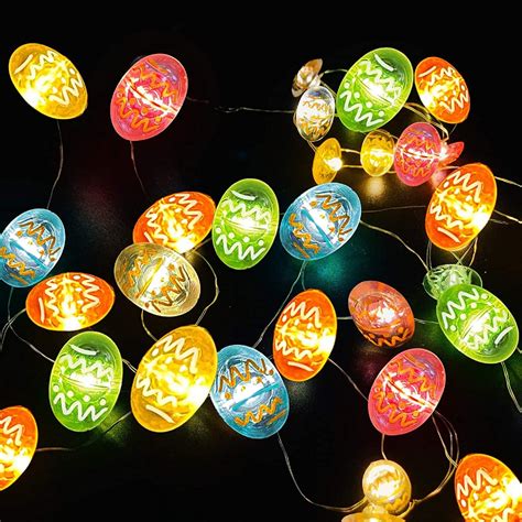 40 Led Eggs Festive String Lights Easter Lights Fairy Lights Etsy