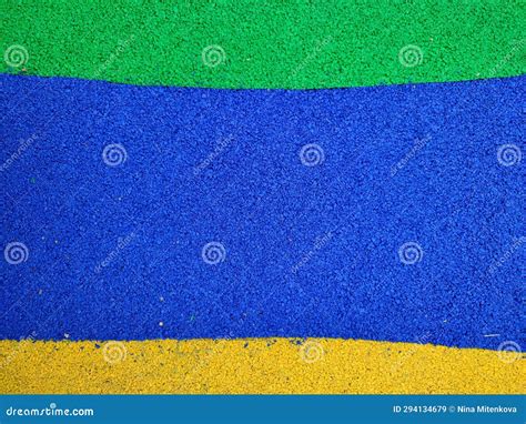 Rubber Crumb Rubber For Playgrounds Blue Green And Yellow Colors