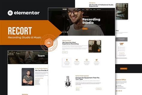 Recort Recording Studio Elementor Template Kit Latest Version