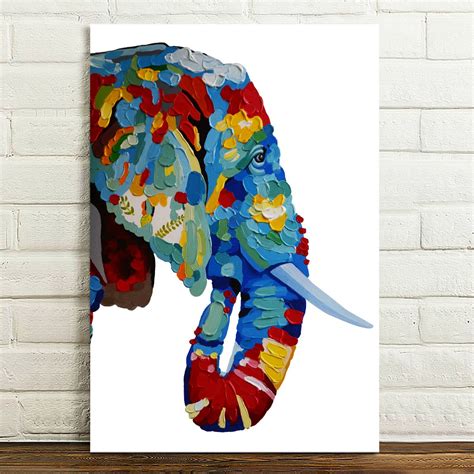 Abstract Canvas Prints Elephant Paintings Posters Home Decor Wall Art ...