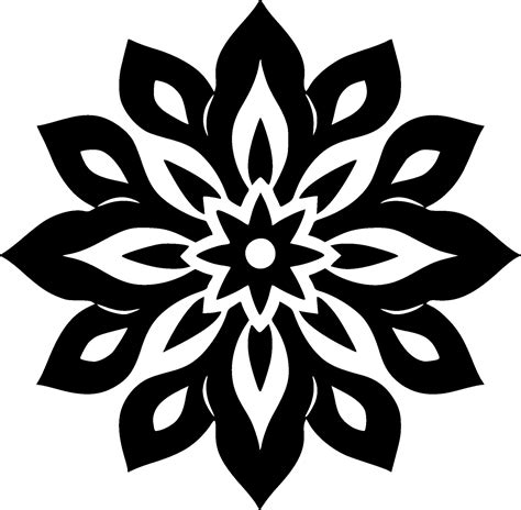 Mandala, Black and White Vector illustration 34808609 Vector Art at ...