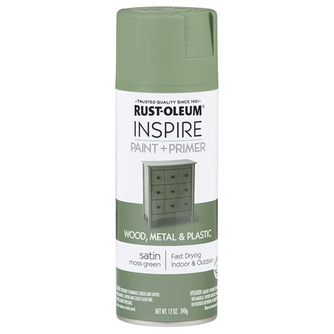 Rust Oleum Satin Moss Green Spray Paint And Primer In One Actual Net