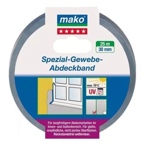 Mako Spezial Gewebe Abdeckband Stern Mm X M Eur