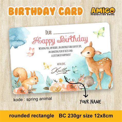 Jual Kartu Ucapan Ulang Tahun Birthday Card Gift Tulisan Kado Custom