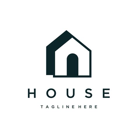 house home real estate building minimalist logo design icon vector ...