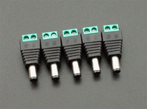 DC Power Plug Adapter Male 5 Pack ProtoSupplies