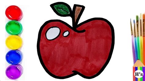 How To Draw a Cute Apple рисуем кота для детей Bolalar uchun mushuk