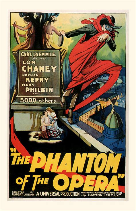 1925 The Phantom Of The Opera Vintage Movie Poster Mixed Media By