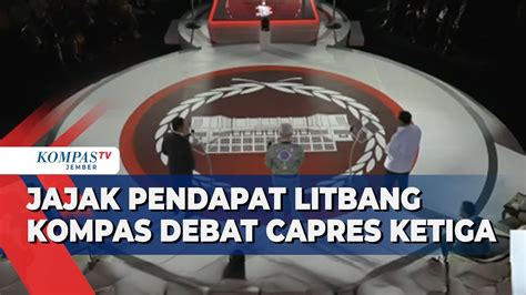 Survei Litbang Kompas Persen Responden Berubah Pilihan Usai Debat