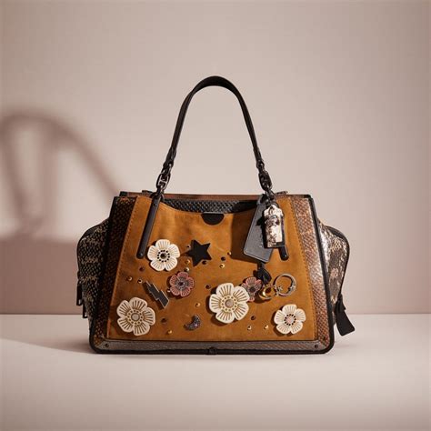 Upcrafted Dreamer 36 In Colorblock With Snakeskin Detail COACH