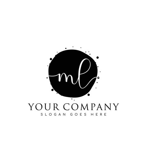 Initial Ml Beauty Monogram And Elegant Logo Design Handwriting Logo Of