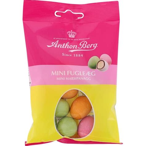 Mini fugleæg med marcipan Anthon Berg Danmark med Posten