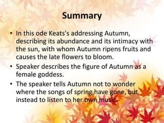 Ode to autumn | PPT