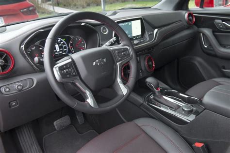 2019 Chevy Blazer Interior Closer Look Inside The Camaro Inspired Suv