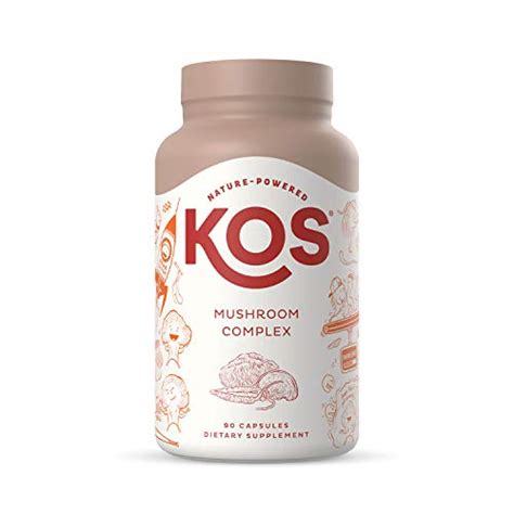 KOS Mushroom Complex Capsules Nootropic Supplement With Lions Mane