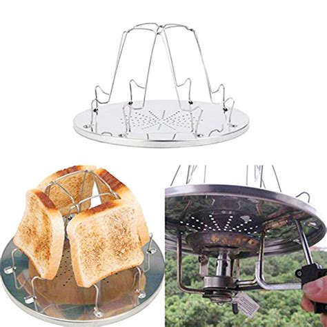 Stainless Steel Toast Rack Outdoor Camping Toaster Folding Portable