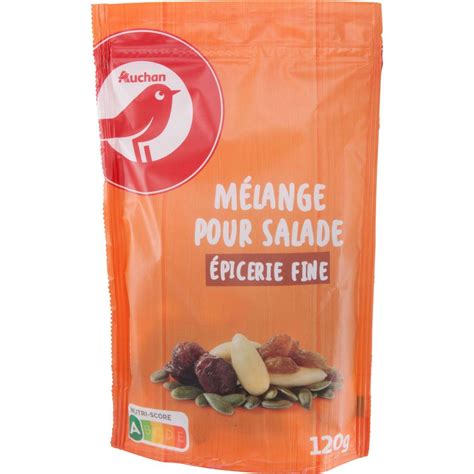 AUCHAN Mélange pour salade épicerie fine 120g pas cher à prix Auchan