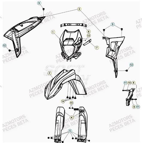 CARENAGE AVANT pièces BETA neuves Pieces BETA RR 2T 250 2023 pièces