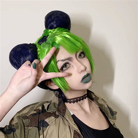 Jojos Bizarre Adventurejolyne Cujoh Cosplay Wig Green