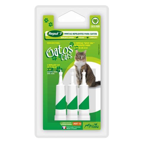 Pilou Repul7 Repelente Para Gato 3x 2ml Pipetas KuantoKusta