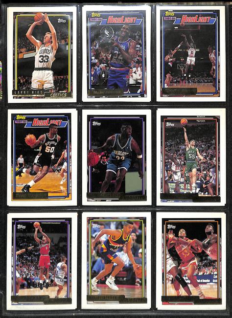 Lot Detail 1992 93 Topps Series 1 Gold Basketball Set Of 396 Cards W