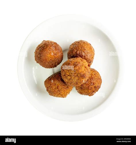 Falafel Balls Isolated Fried Chickpea Balls Traditional Falafels