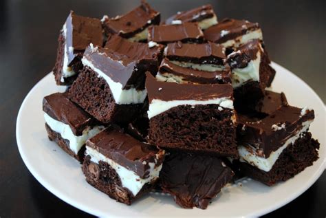 Double Dark Chocolate Mint Brownies The Girl Creative