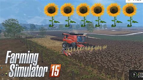 Farming Simulator 15 Colhendo Roça De Girassol YouTube