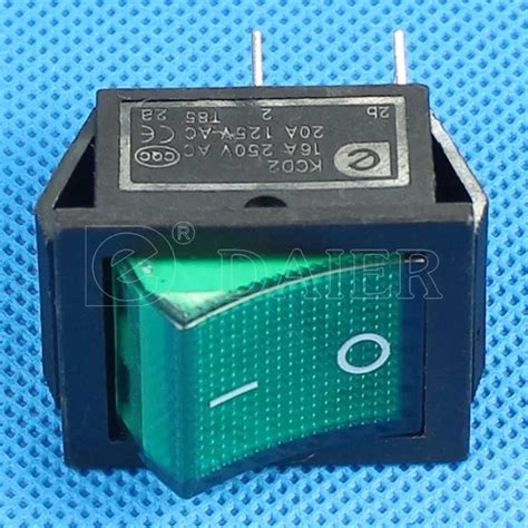 Medium 20a 125vac Dpst Kcd4 Rocker Switch T120 55 With Light Sc767 ...