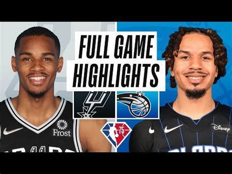 [Highlight] Spurs vs Magic Full Game Highlights : r/nba