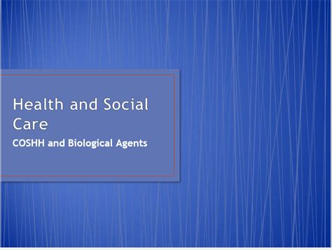 Coshh Awareness Health And Social Care Training Resources