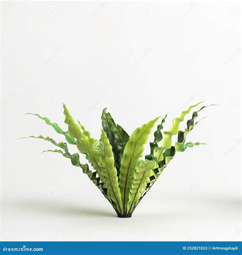 D Illustration Of Asplenium Nidus Isolated On White Background