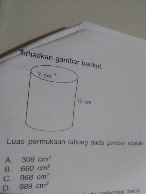 Contoh Soal Luas Permukaan Tabung