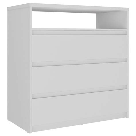 Cômoda Gales 3 Gavetas 100 Mdf Branco Mambel