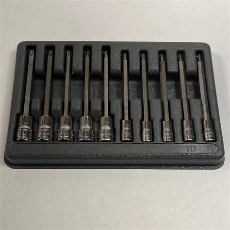 Snap On Pc Combination Drive Torx Bit Long Socket Set T T