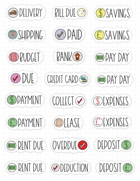 BUDGET Digital Stickers for Goodnotes Planner, Finance Pre-cropped ...