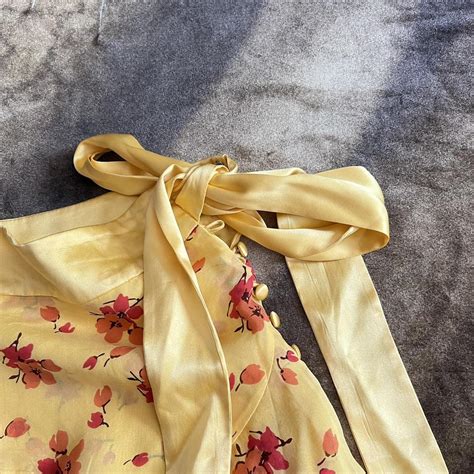 Y K Abercrombie And Fitch Yellow Fairy Floral Print Depop